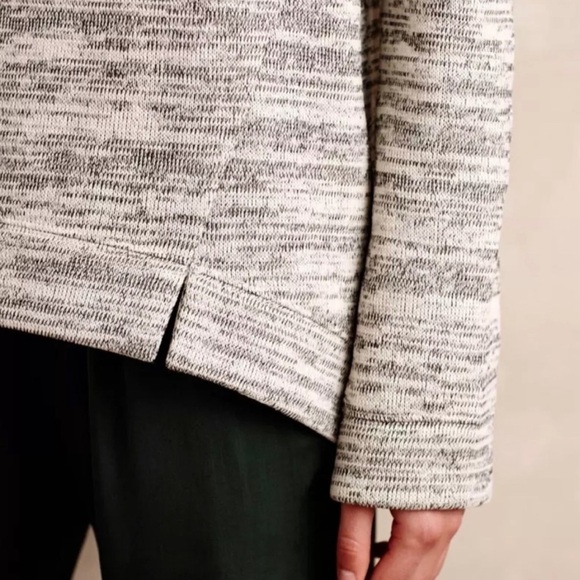 ANTHROPOLOGIE Saturday Sunday Lilac Grey Marled Cowl Neck Boxy Sweater Size S - Picture 2 of 9